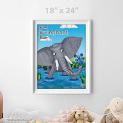 Balloon Elephant Poster