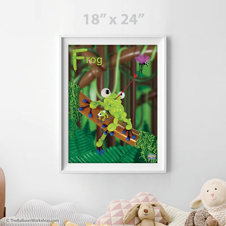Balloon Frog Poster