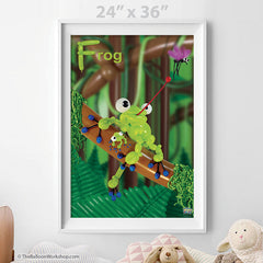 Balloon Frog Poster