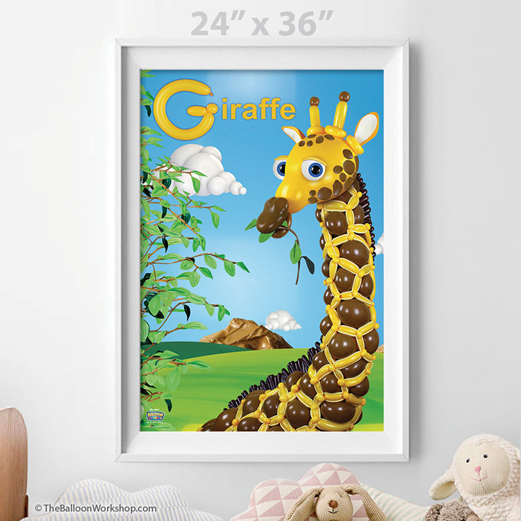 ABC Balloon Book - 24' x 36" Giraffe Poster
