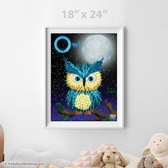 Balloon Owl Poster