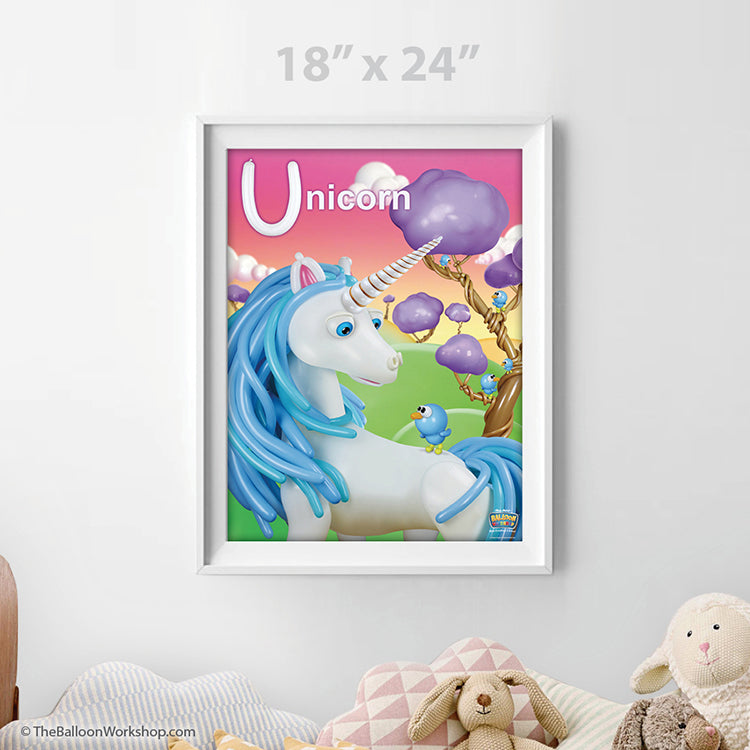 Balloon Unicorn Poster