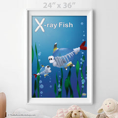 Balloon X-Ray Fish Poster