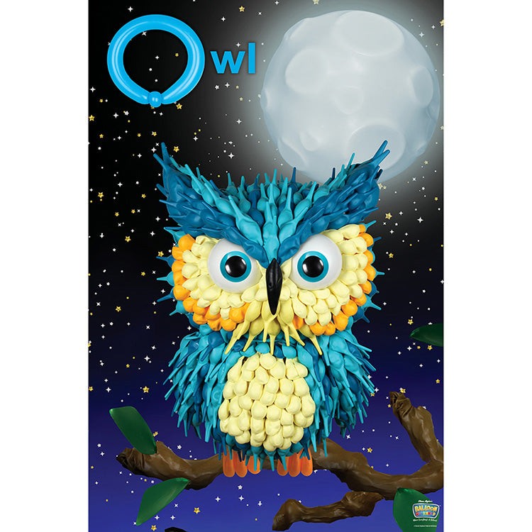Balloon Owl Poster