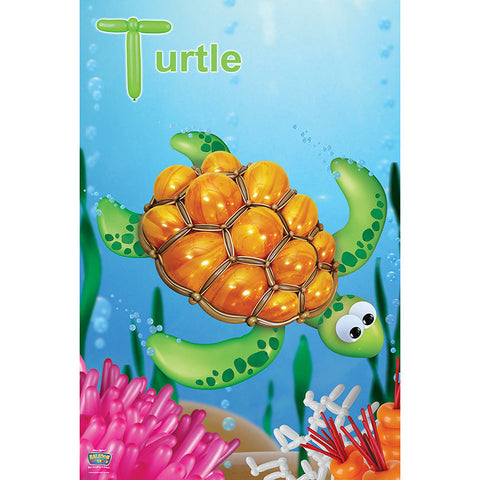 Balloon Turtle Poster