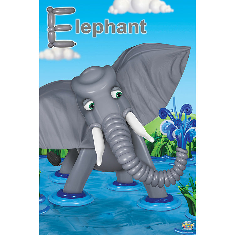 Balloon Elephant Poster