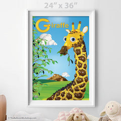 ABC Balloon Book - 24' x 36" Giraffe Poster