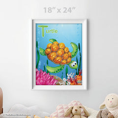 Balloon Turtle Poster